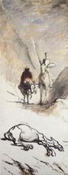 Honore  Daumier Don Quixote and the Dead Mule